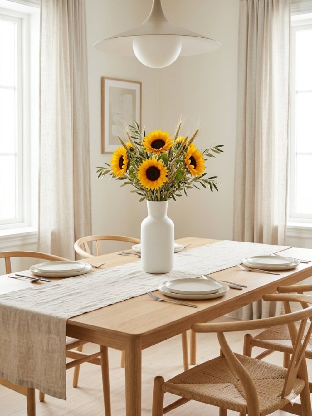 White Stoneware Decorative Vase